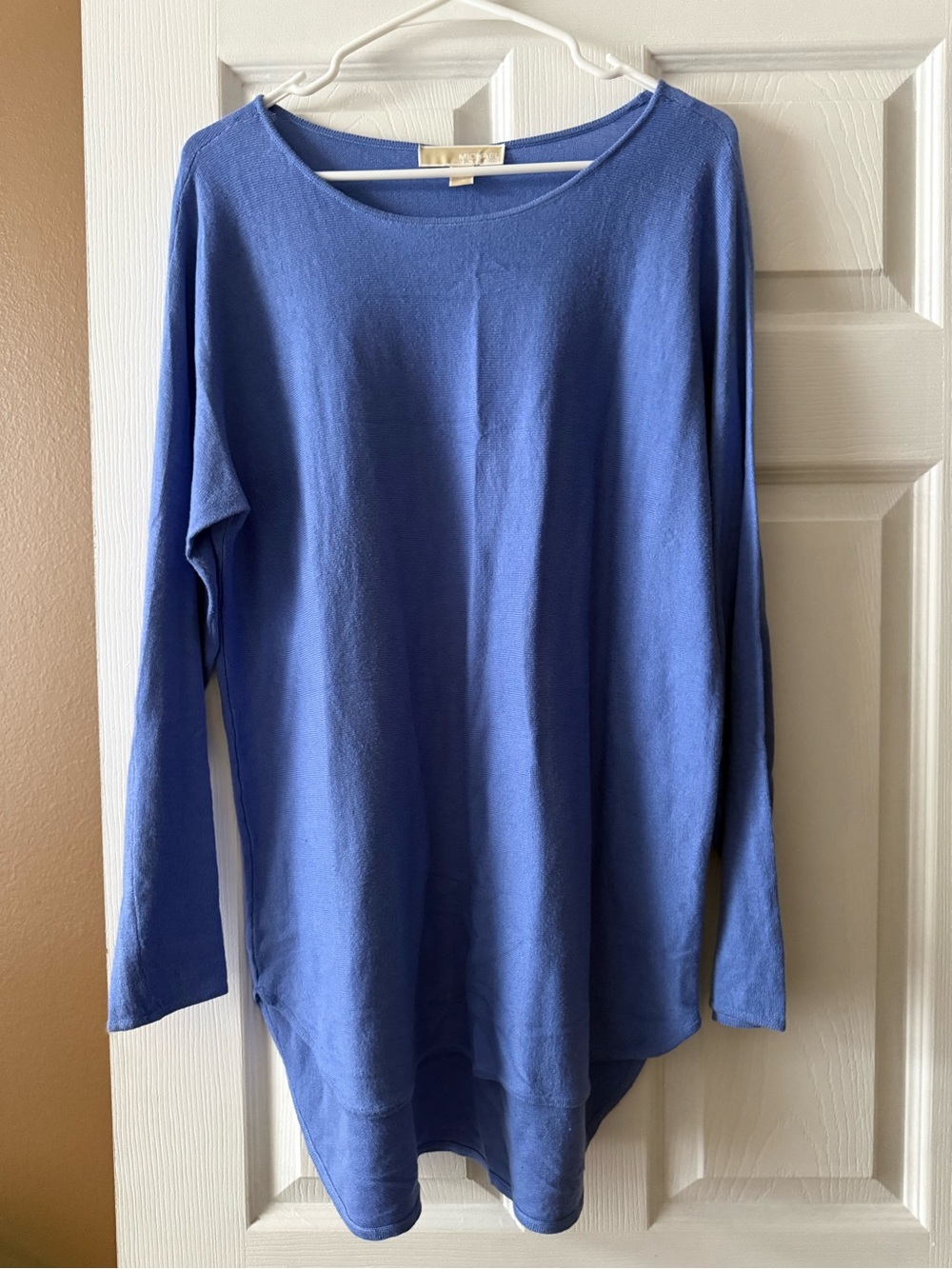 Michael Kors Periwinkle Blue High-Low Knit Tunic Sweater Medium NWOT